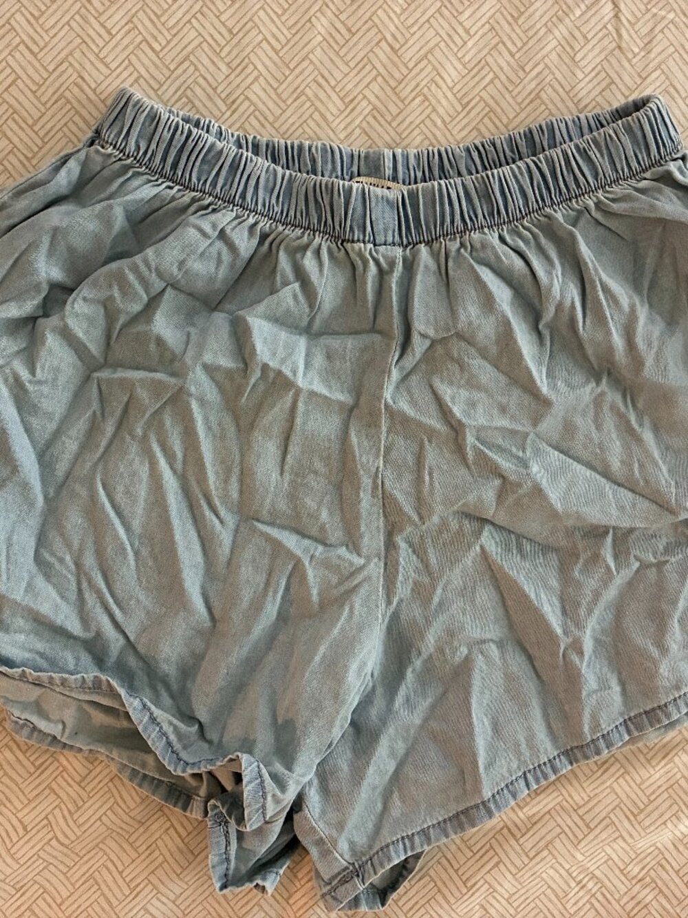Brandy Melville Blue Gray Elastic Waist Lounge Shorts S